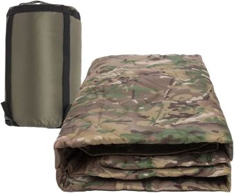 Kylebooker Camo Woobie Blanket Waterproof Poncho Liner for Outdoor Camping;  Hiking;  Hunting;  Survival;  Backpacking;  Picnicking (Color: Cp)